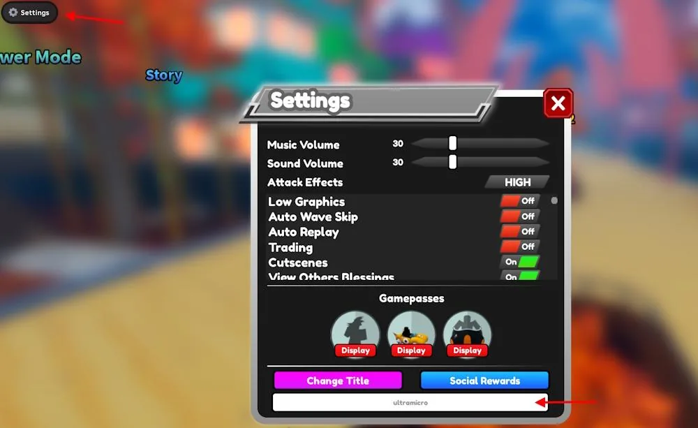 How to redeem All Star Tower Defense codes in-game interface