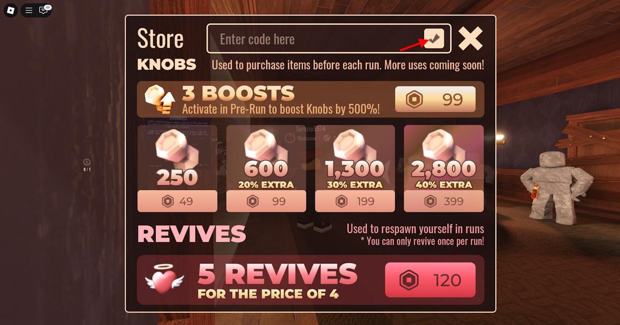 Doors codes screenshot