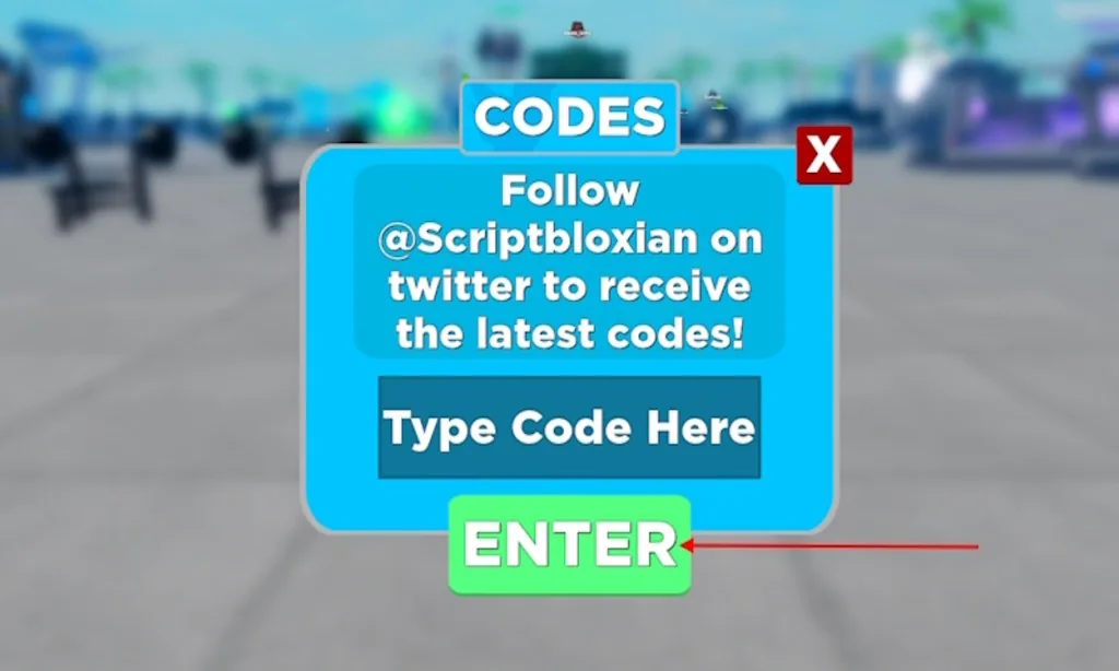 How to redeem Muscle Legends codes in-game interface